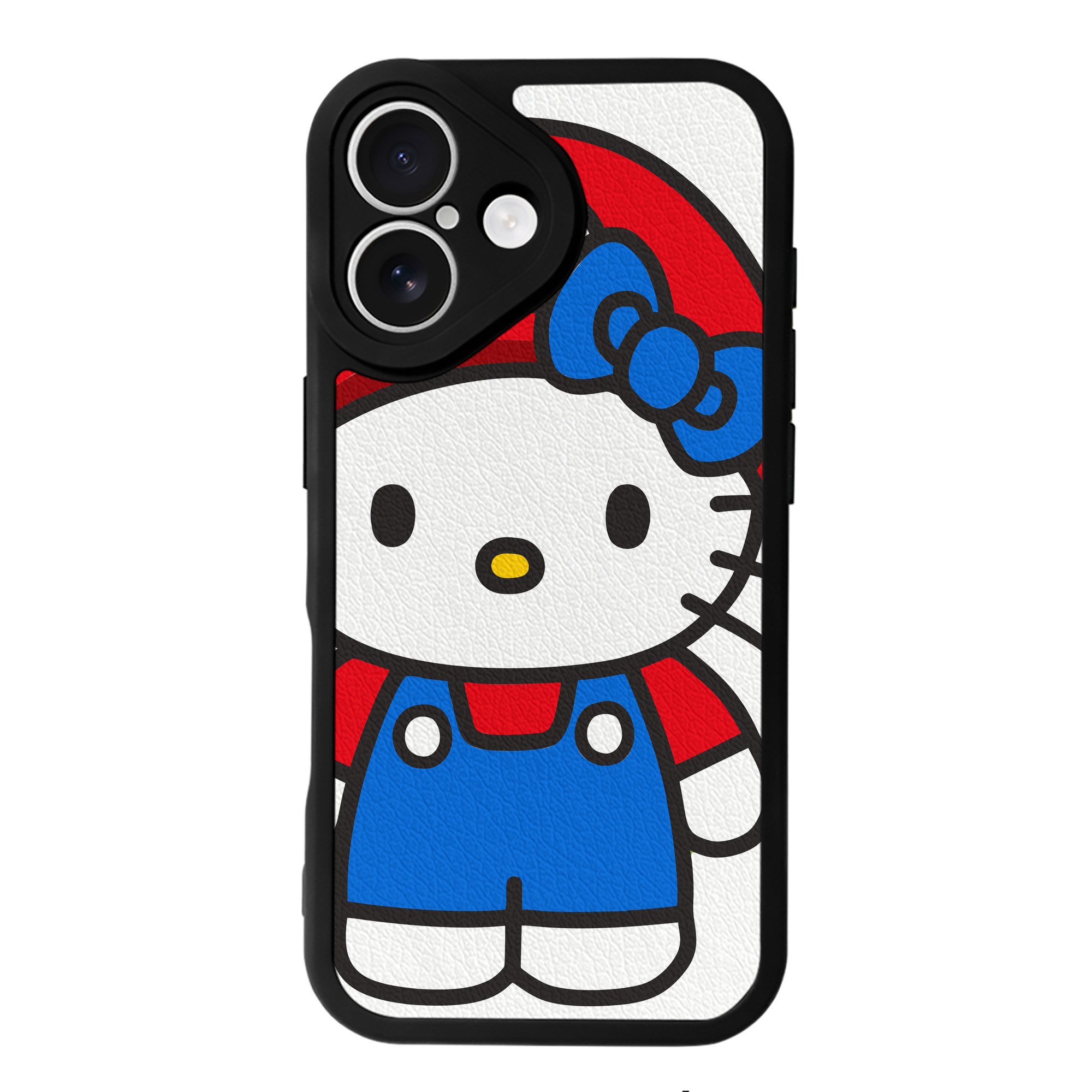（画像用） Hello Kitty ハローキティ 【iPhone 16シリーズ対応】シリコンスマホケース（レザー調） 材質：シリコン